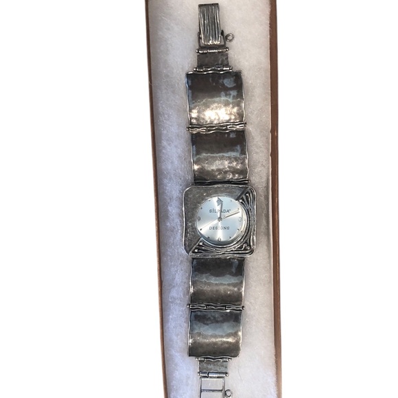 SILPADA Designs Women's Square-link, Hammered Sterling Silver